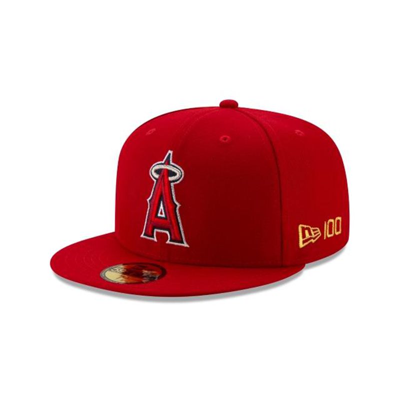 MLB Los Angeles Angels Team Color 59Fifty Fitted (TIL0178) - Black New Era Caps